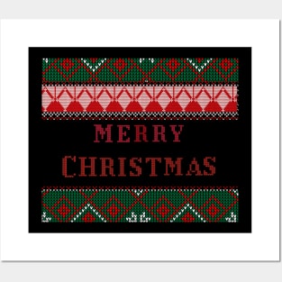 Merry Christmas -Ugly Christmas sweater Posters and Art